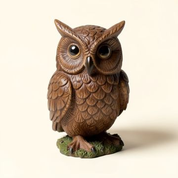 Owl With Fairy Garden Statue (synthetic illustration; no displayed measurements)