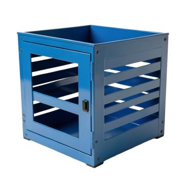 Vale Bend Empty Furniture-Style Pet Crate - Blue