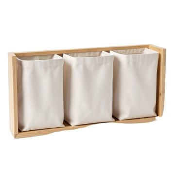Spruce Canyon Laundry Sorting Station With Plain Removable Bags - Beige