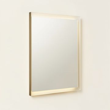 Noemi Modern & Contemporary Frameless Lighted Wall Mounted Mirror (synthetic illustration; no displayed measurements)