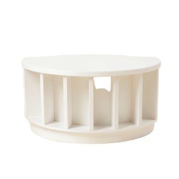 Reed Bend Shoe Storage Bench - White