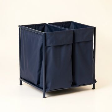 Juniper Bridge Laundry Sorting Station With Plain Removable Bags - Navy (synthetic illustration; no displayed measurements)