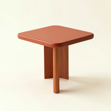 Birch Arc Compact Balcony Table (synthetic illustration; no displayed measurements)