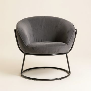 Sima 26.8 '' Wide Velvet Papasan Chair (synthetic illustration; no displayed measurements)