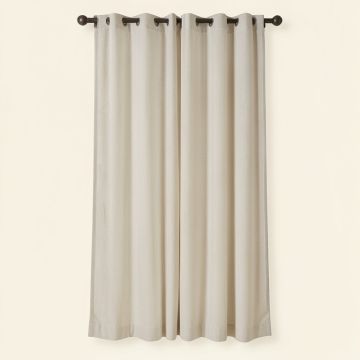 Primavera Crushed Solid Sheer Grommet Single Curtain Panel (synthetic illustration; no displayed measurements)