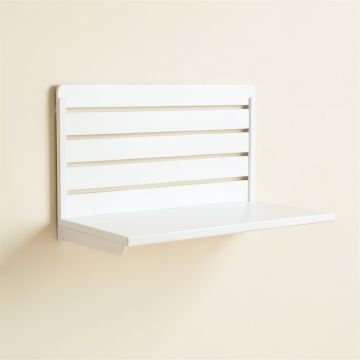 Meadow Bridge Wall-Mounted Entryway Organizer Shelf - White (synthetic illustration; no displayed measurements)