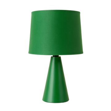 Oak Bluff Table Lamp With A Plain Fabric Shade - Green