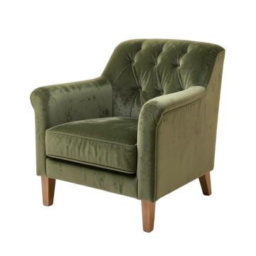 Eclectica 59 '' Wide Tufted Velvet Armchair