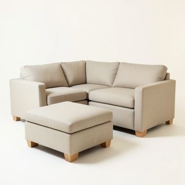 Delphina 103 '' Wide Linen Sofa & Chaise With Ottoman (synthetic illustration; no displayed measurements)