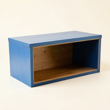 River Arc Shoe Storage Bench - Blue (synthetic illustration; no displayed measurements)