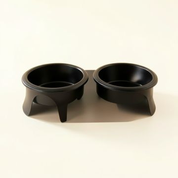 Briar Arc Pet Feeding Stand With Two Plain Empty Bowls (synthetic illustration; no displayed measurements)