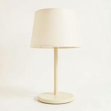 Fern Bluff Table Lamp With A Plain Fabric Shade - Cream (synthetic illustration; no displayed measurements)
