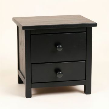 Ash Bridge Nightstand - Black (synthetic illustration; no displayed measurements)