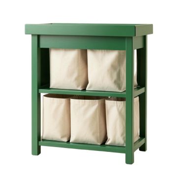 Dawn Canyon Laundry Sorting Station With Plain Removable Bags - Green