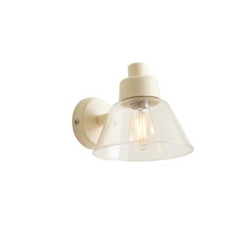 Ridge Bridge Wall Sconce Mounted On A Plain Wall - Ivory