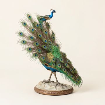 Peacock Maidens Illuminated Figurine (synthetic illustration; no displayed measurements)