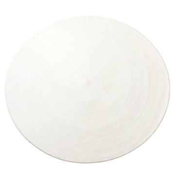 Rowan Bluff Round Area Rug - White