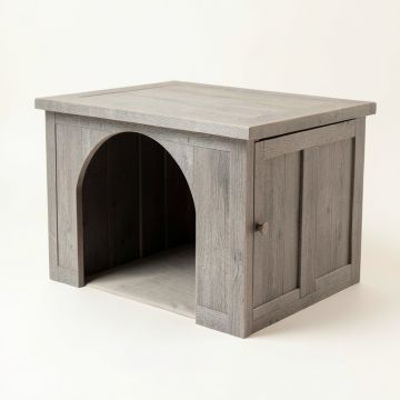 Brook Field Empty Furniture-Style Litter Enclosure - Gray (synthetic illustration; no displayed measurements)