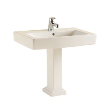 Sussex Vitreous China Rectangular Pedestal Bathroom Sink With Overflow