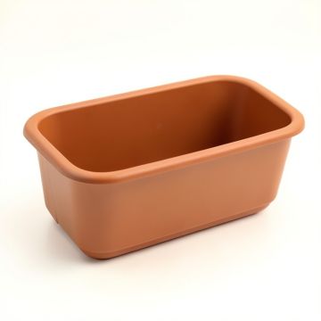 Fern Brook Empty Railing Planter With Integral Brackets - Terracotta (synthetic illustration; no displayed measurements)
