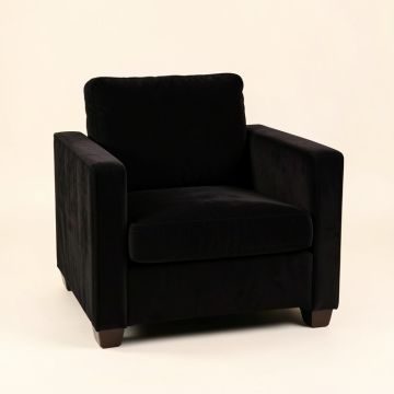 Brook Crest Upholstered Armchair - Black (synthetic illustration; no displayed measurements)