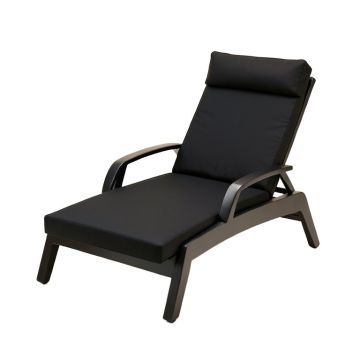 Alexandra Outdoor Reclining Chaise Lounge With Cushion