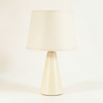 Moss Bluff Table Lamp With A Plain Fabric Shade - Cream (synthetic illustration; no displayed measurements)