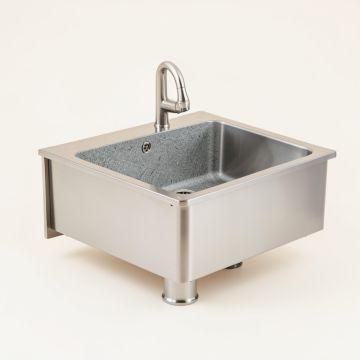 Kohler Tailor Large Single Basin Stainless Steel Sink With Etched Stone Insert (synthetic illustration; no displayed measurements)