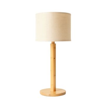 Glen Dale Floor Lamp With A Plain Fabric Shade - Beige