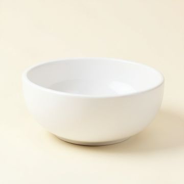 White Ceramic Oval Vessel Bathroom Sink (synthetic illustration; no displayed measurements)