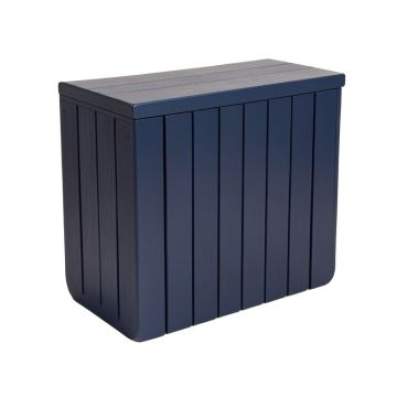 Elm Crossing Narrow Outdoor Storage Bench - Navy