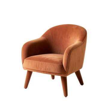 Moss Bluff Upholstered Armchair - Terracotta (synthetic illustration; no displayed measurements)