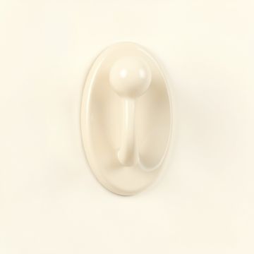 Ridge Bend Wall-Mounted Robe Hook - Ivory (synthetic illustration; no displayed measurements)