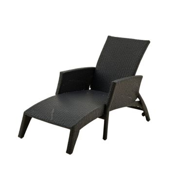Summit Brook Outdoor Lounge Chair - Black (synthetic illustration; no displayed measurements)