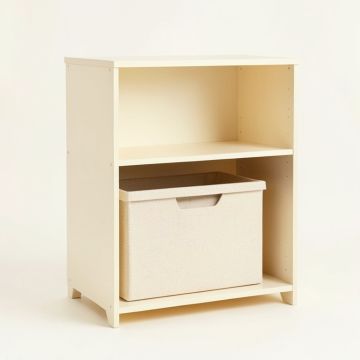 Dawn Crest Freestanding Pull-Out Hamper Cabinet - Cream (synthetic illustration; no displayed measurements)