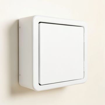Stone Branch Wall-Mounted Entry Cabinet - White (synthetic illustration; no displayed measurements)