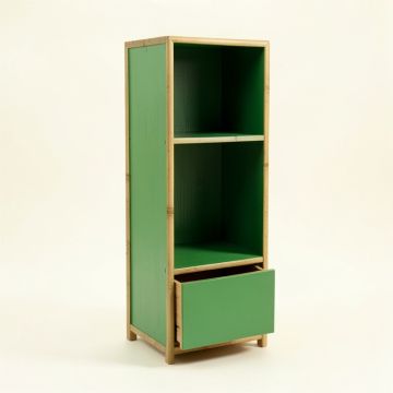 Willow Canyon Narrow Cubby Tower - Green (synthetic illustration; no displayed measurements)