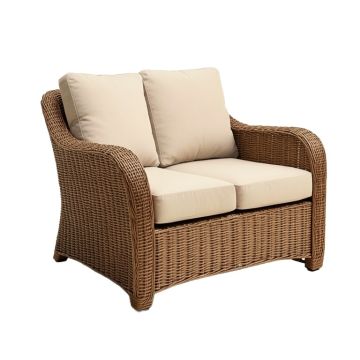 Tegan 70 '' Wide Outdoor Wicker Loveseat With Cushions