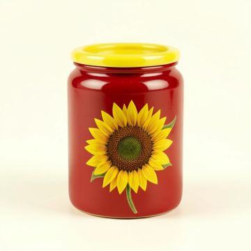 Priddis Sunflower 4 Qt . Storage Jar (synthetic illustration; no displayed measurements)