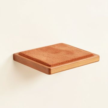 Elm Field Wall-Mounted Cat Perch - Terracotta (synthetic illustration; no displayed measurements)
