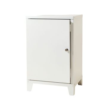 Clay Branch Freestanding Pull-Out Hamper Cabinet - White