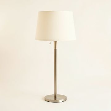 Lake Canyon Floor Lamp With A Plain Fabric Shade - Ivory (synthetic illustration; no displayed measurements)