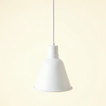River Bridge Pendant Light Suspended From One Plain Cable - White (synthetic illustration; no displayed measurements)