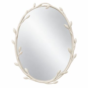Cove Branch Framed Wall Mirror - Cream