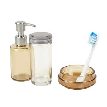 Champagne 4 Piece Bathroom Accessory Set