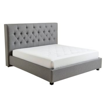 Eldie Queen Tufted Upholstered Low Profile Standard Bed