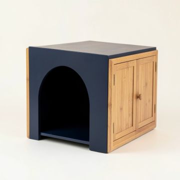 Sage Dell Empty Furniture-Style Litter Enclosure - Navy (synthetic illustration; no displayed measurements)