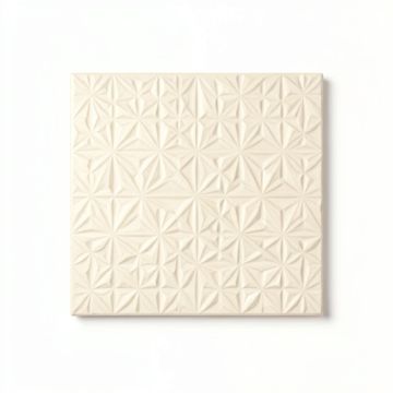 Reed Bend Uninstalled Square Decorative Tile - Cream (synthetic illustration; no displayed measurements)