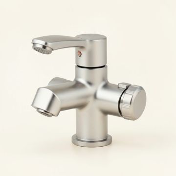 Pressure-Balanced Tub And Shower Faucet With Rough-In Valve (synthetic illustration; no displayed measurements)