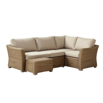 Gaskins 4 Piece Rattan Sofa Seating Group With Cushions